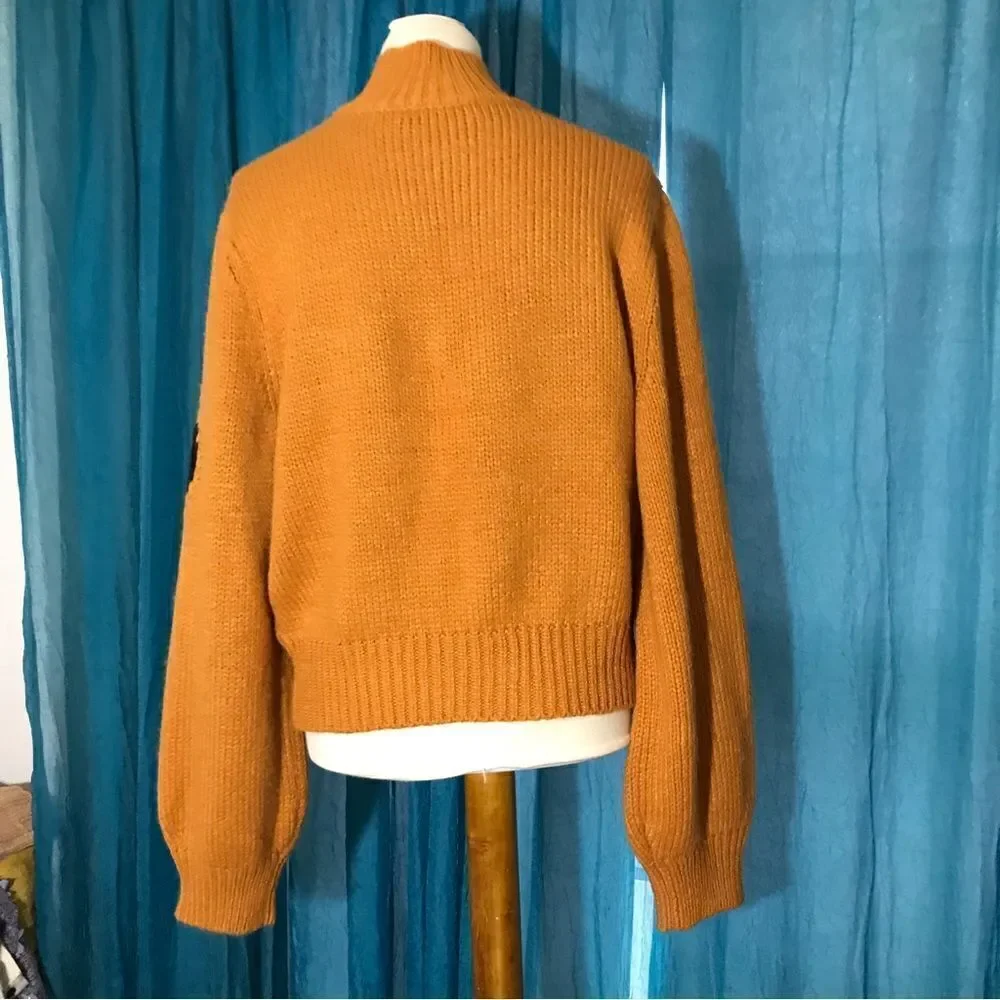 Juicy Couture California Sunrise High-Neck Knit Sweater Size XL